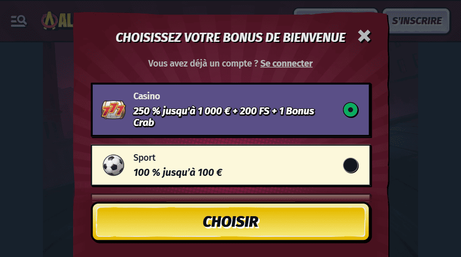 S’inscrire et se Connecter à Casino SpinAlly en France