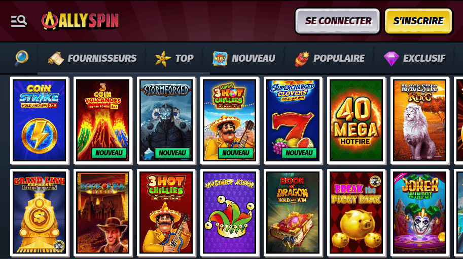 Jouer Maintenant au AllySpin3 FR avec le Plus Populaires Machines à Sous