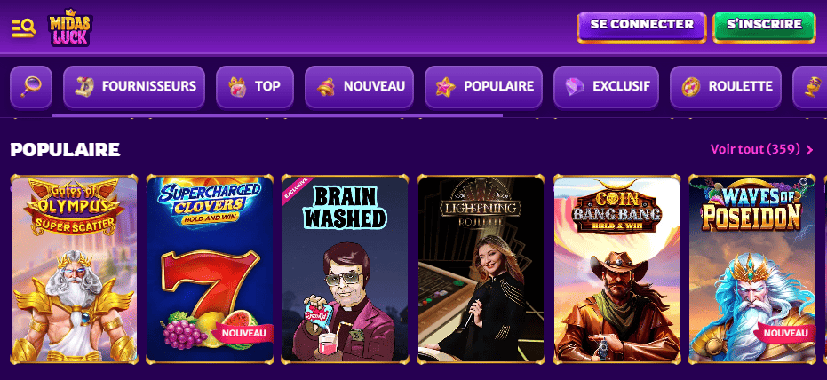 Explorez Midas Luck Casino Avis du Version Mobile en France