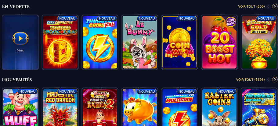 Machines à sous du casino en ligne Cazeus