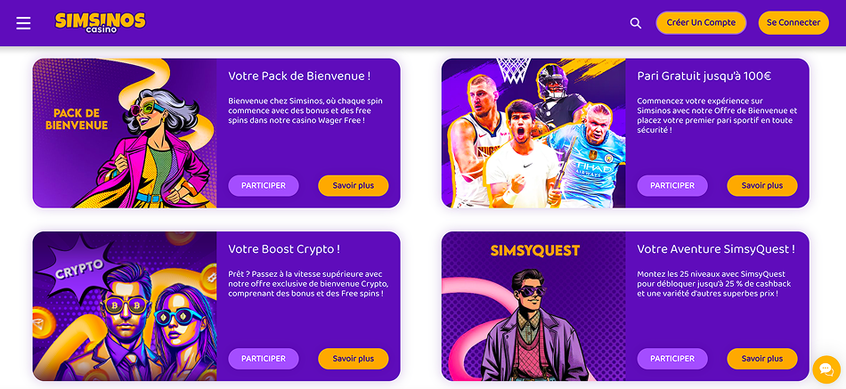 Simsinos Casino Online Bonus